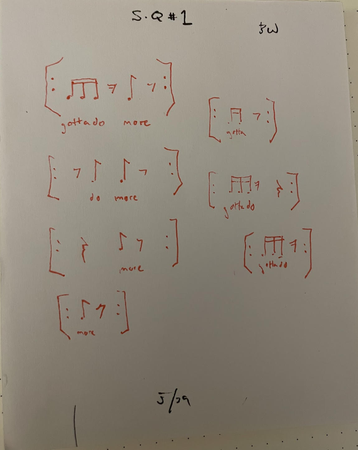 String Quartet 1 score